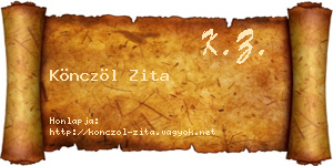 Könczöl Zita névjegykártya